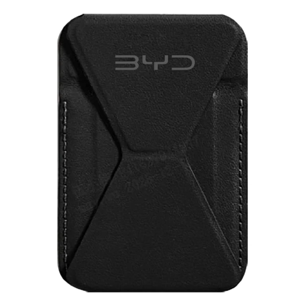 BYD-Handyhalter aus Nanoleder, faltbar in Schwarz