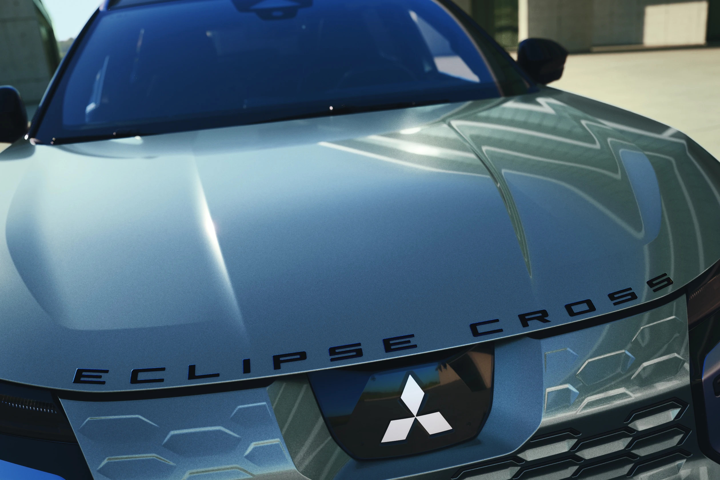 Eclipse Cross-Schriftzug für die Motorhaube, schwarz