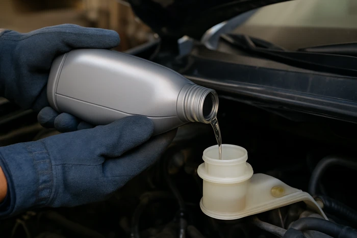 Bremsträger Befüllen Das Flüssigkeitsreservoir