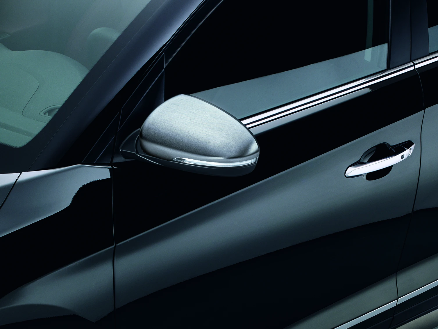 Spiegelkappen-Satz Stahl gebürstet (10)