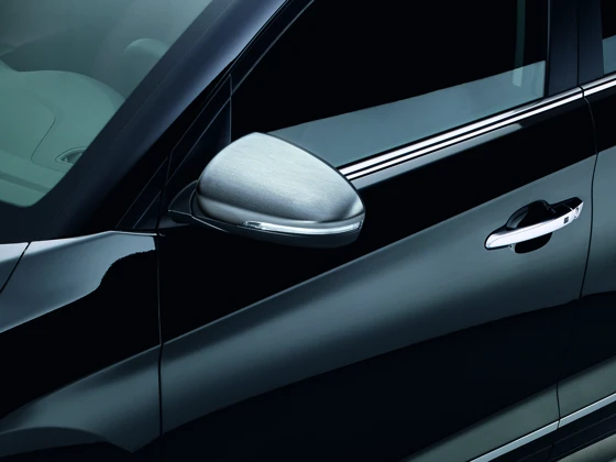 Spiegelkappen-Satz Stahl gebürstet