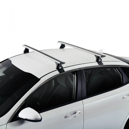 Aerodynamische Aluminium-Dachträger, silber