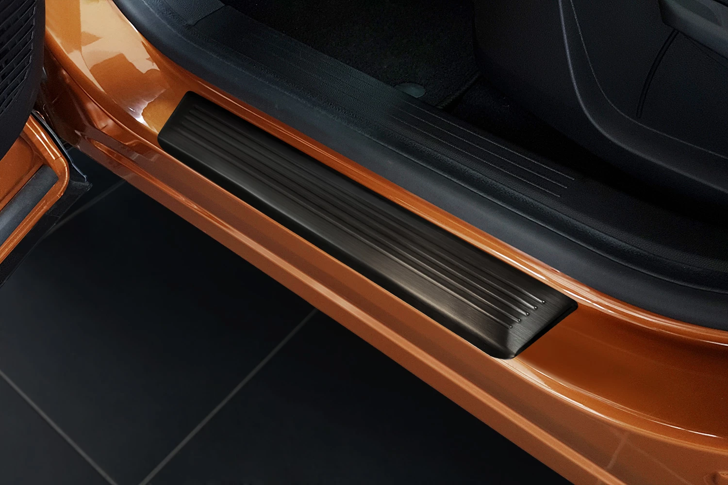 Edelstahl-Einstiegsleisten, Anthrazit (1)