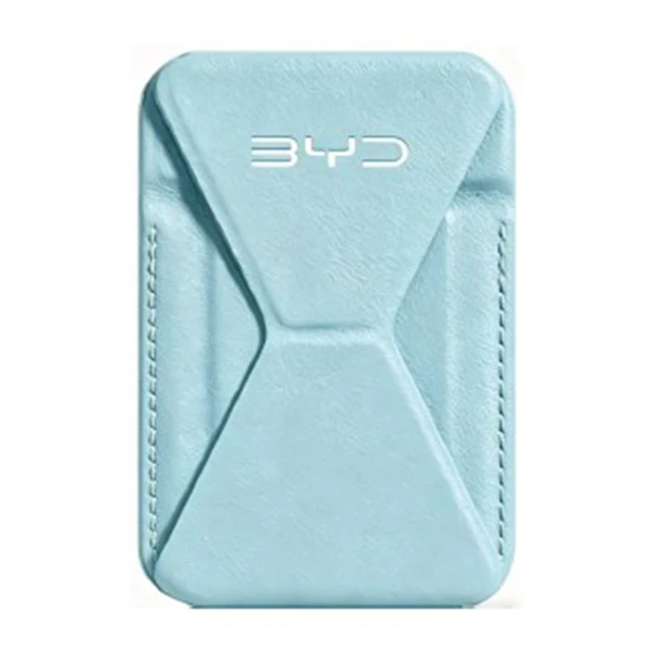 BYD-Handyhalter aus Nanoleder, faltbar in Cyan (1)