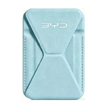 BYD-Handyhalter aus Nanoleder, faltbar in Cyan