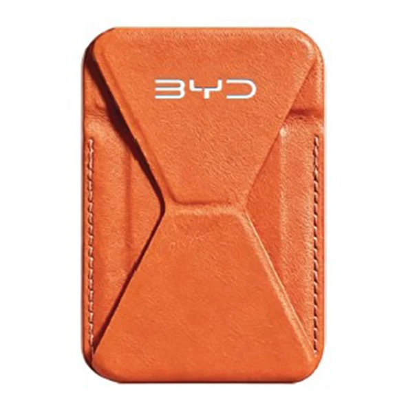 BYD-Handyhalter aus Nanoleder, faltbar in Orange (1)