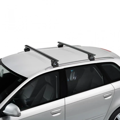 Aerodynamische Aluminium-Dachträger, schwarz