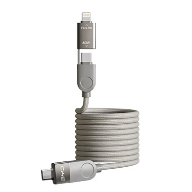 3-in-1 Handy-Schnellladekabel 60W, selbstaufrollend (2)