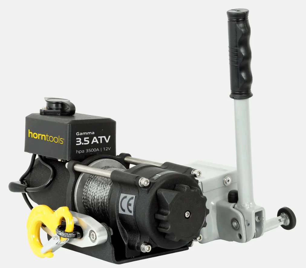 Mobiles Seilwindensystem 1,6 t mit 22 m Kunststoffseil, für AHK oder Trägers