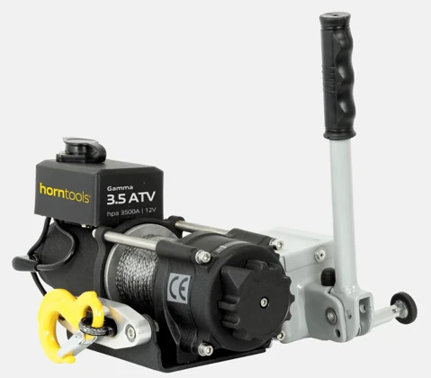 Mobiles Seilwindensystem 1,6 t mit 22 m Kunststoffseil, für AHK oder Trägers