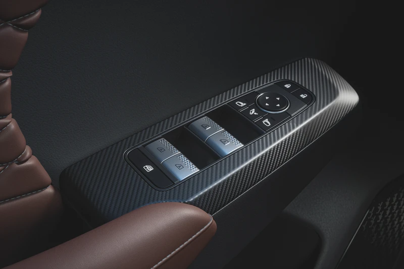 Dekorsatz Fensterheber, Carbon-Optik