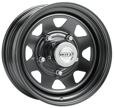 Stahlfelge DOTZ Dakar 7x16 schwarz matt