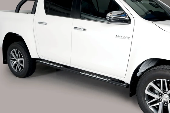 Trittrohr-Satz - Schwarz für Doppelkabine (4)