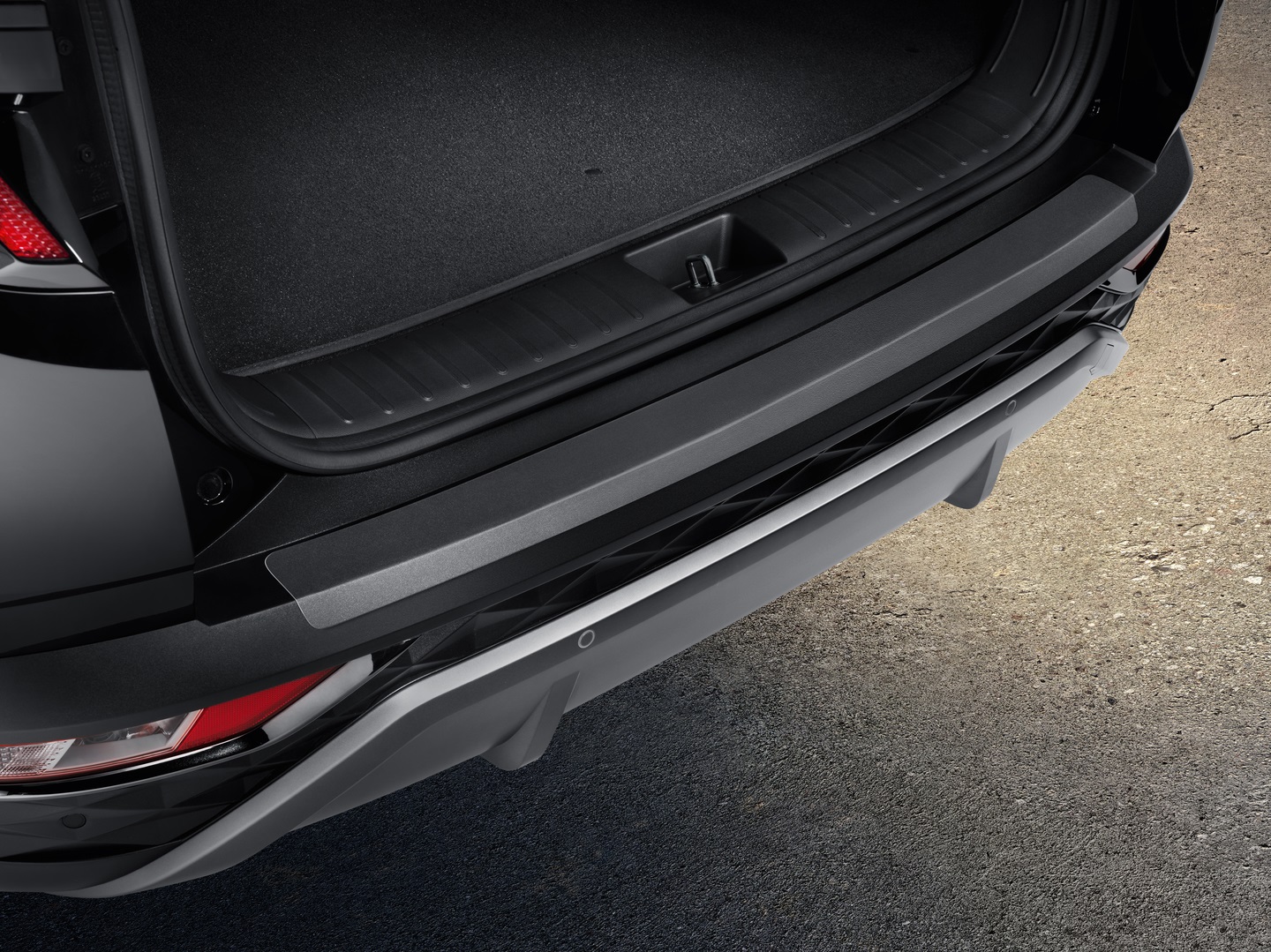 Ladekantenschutz-Folie Schwarz für Hyundai Tucson NX4 MHEV 2021-